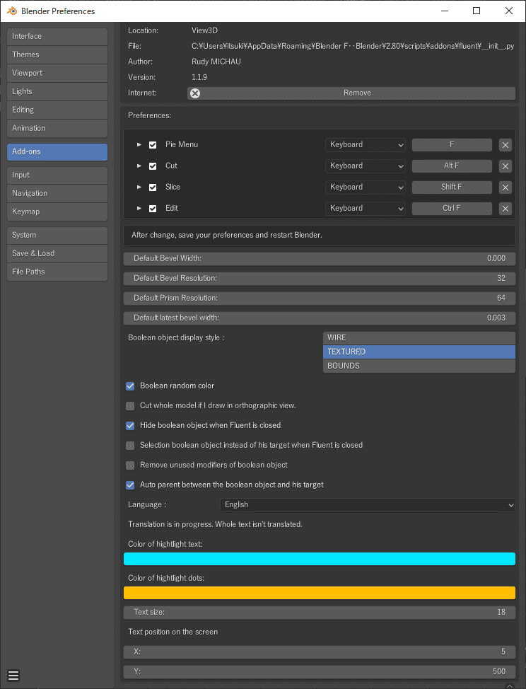 fluent addon blender free download