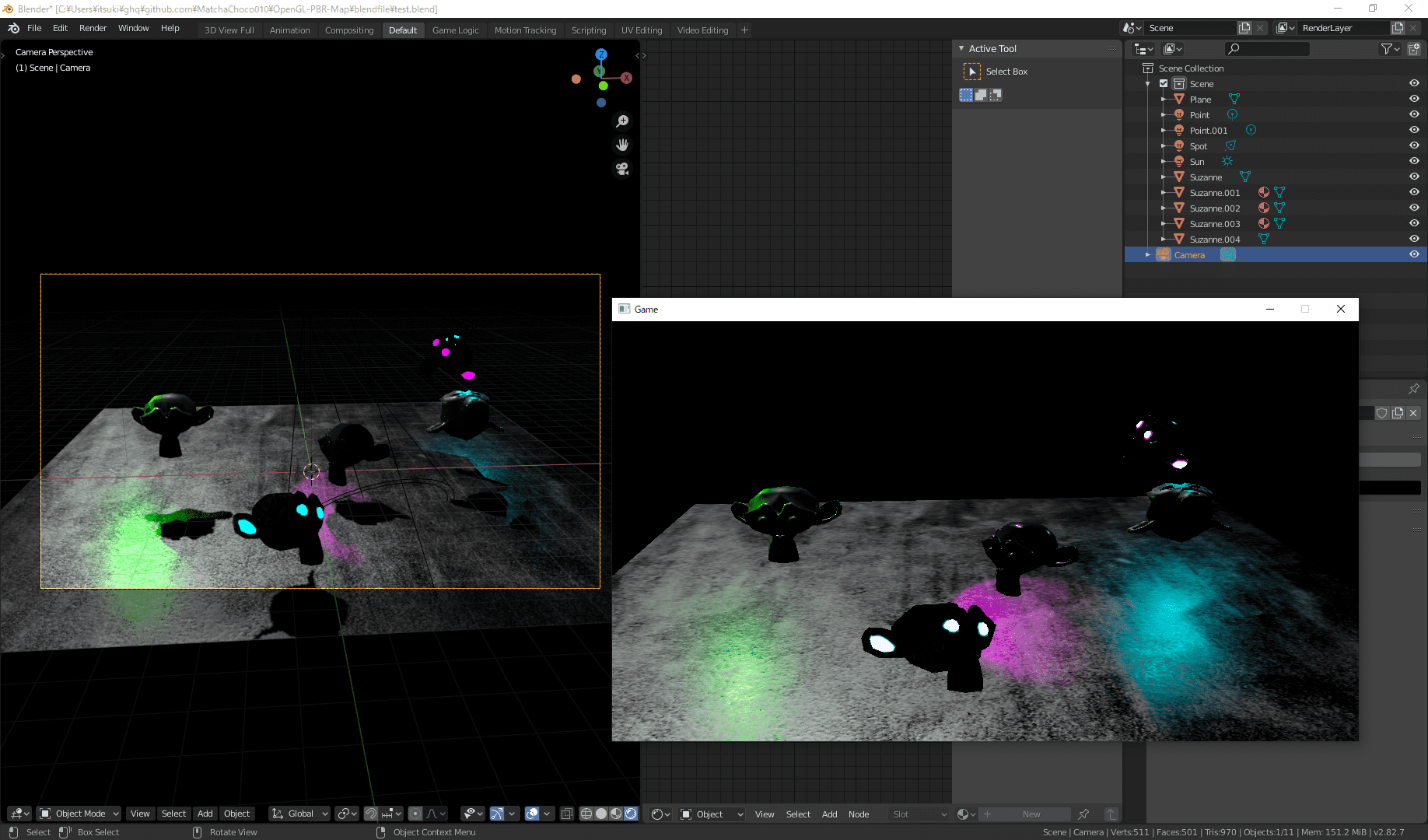 Openglでblenderから書き出したファイルを読み込む 測度ゼロの抹茶チョコ